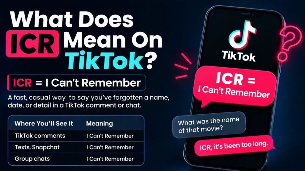 What Does ICR Mean On TikTok? The Surprising Meaning You Need To Know