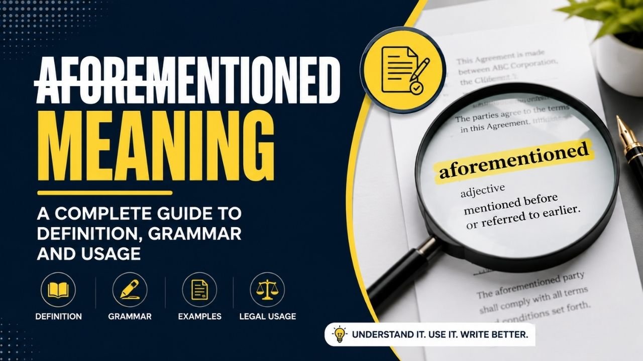 Aforementioned Meaning: A Complete Guide To Definition, Grammar And Usage