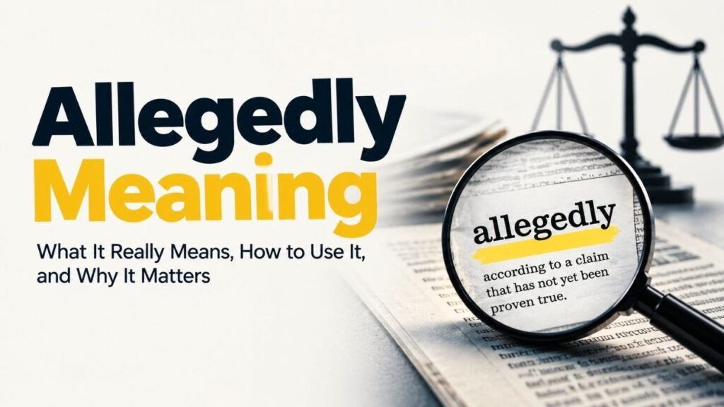 Allegedly Meaning: What It Really Means, How to Use It, and Why It Matters