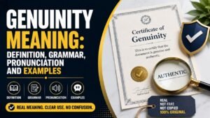 Genuinity Meaning: Definition, Grammar, Pronunciation And Examples