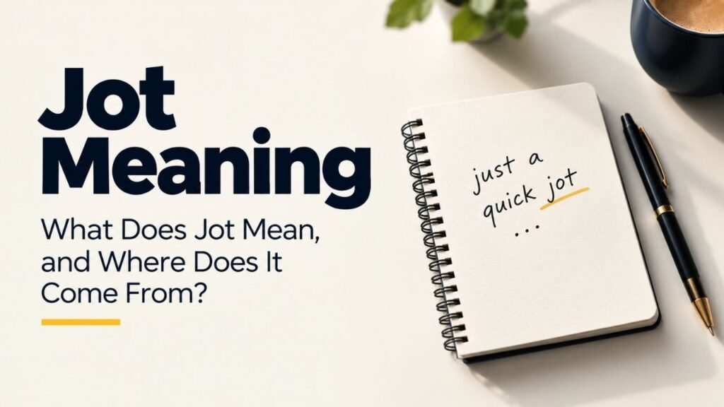 Jot Meaning: What Does Jot Mean, and Where Does It Come From?