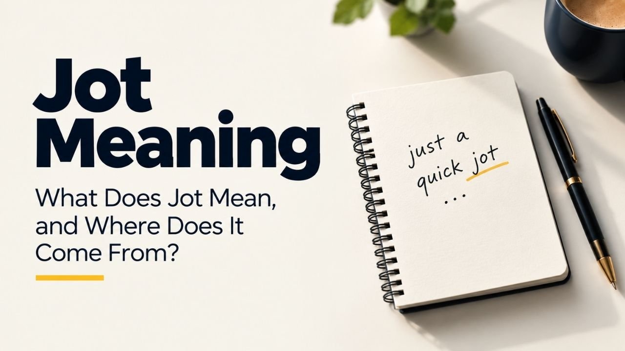 Jot Meaning: What Does Jot Mean, and Where Does It Come From?