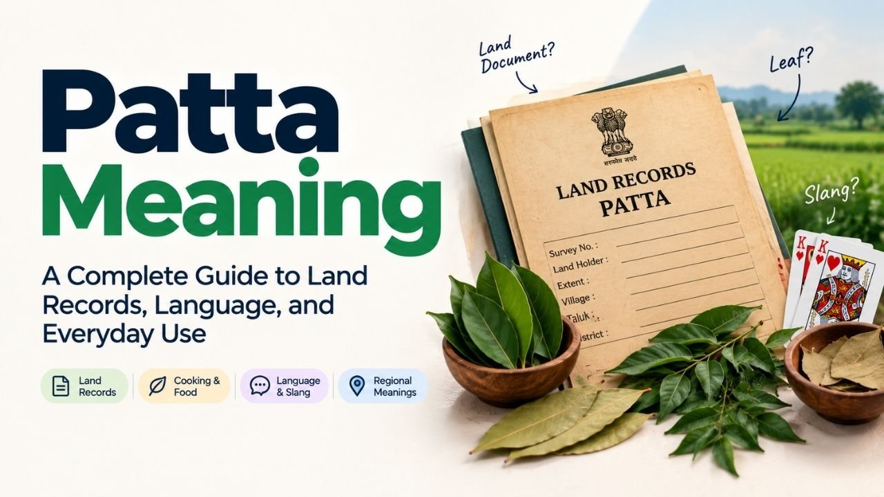 Patta Meaning: A Complete Guide to Land Records, Language, and Everyday Use