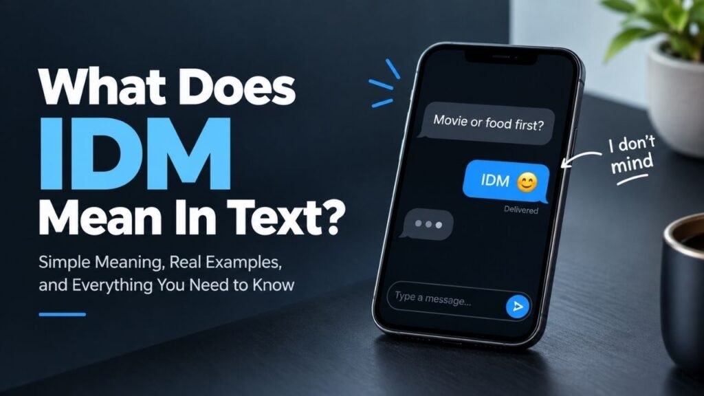 What Does IDM Mean In Text