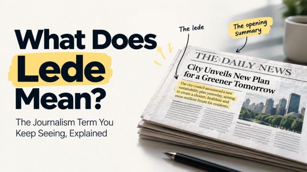 What Does Lede Mean? A Complete Guide to Meaning, Grammar, and Usage