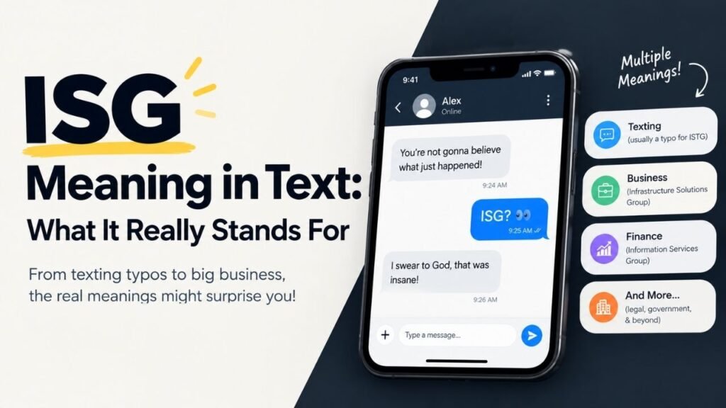 ISG Meaning in Text: What It Really Stands For