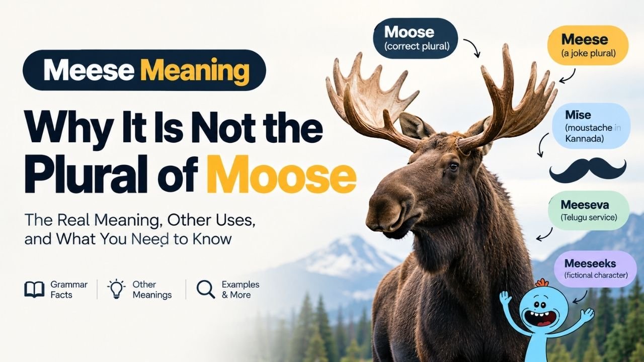 Meese Meaning: Why It Is Not the Plural of Moose
