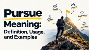Pursue Meaning: Definition, Usage, and Examples