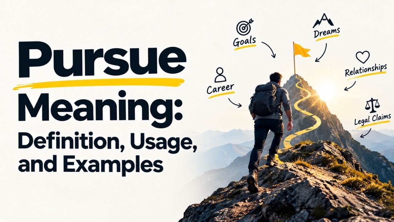 Pursue Meaning: Definition, Usage, and Examples