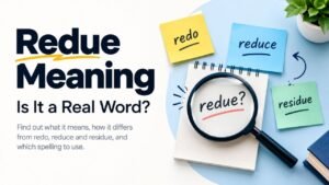 Redue Meaning: Is It a Real Word?