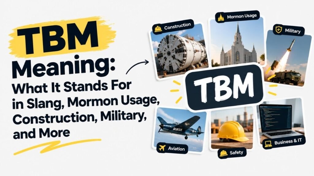 TBM Meaning: What It Stands For in Slang, Mormon Usage, Construction, Military, and More